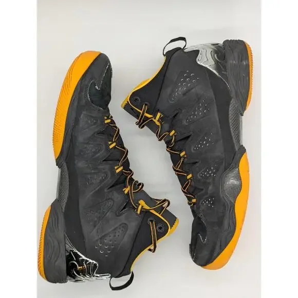Mens Size 13 Nike Air Jordan Melo M10 Mid Black Atomic Mango 629876-013 Sneakers Jordan Melo M10 Mid Black Atomic Mango for Sale  main image 4